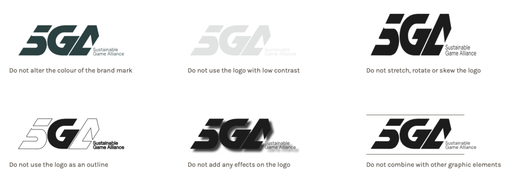 Sustainable Games Alliance logo usage instructions